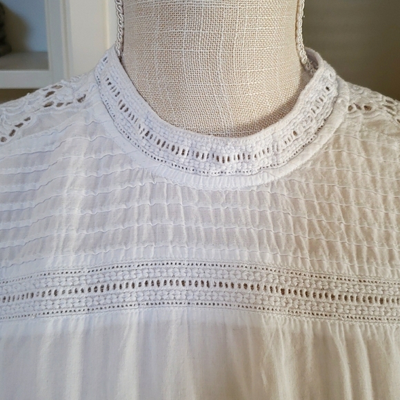 ALLSAINTS Alaia Crochet Cotton Blouse - Picture 3 of 9